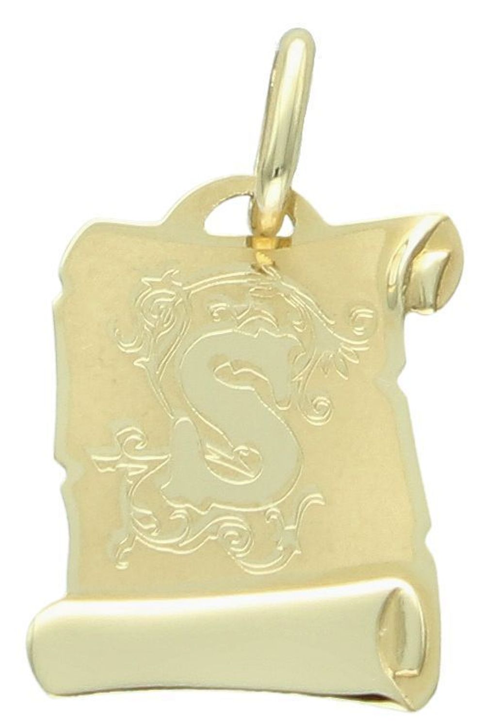 Zawieszka złota Papirus Literka S, złota literka S pr 585 ZA 2411S 585. Zawieszka złota na prezent. Zawieszka z literą. Zawieszka dla imienia. Zawieszka złota prezentowa. Złoto próby 585.1.jpg